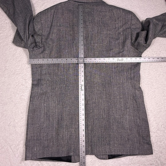 Jos‎ A Bank 46L Gray 100% Silk Blazer Men Two Button Sport Coat Business Casual - Picture 8 of 12